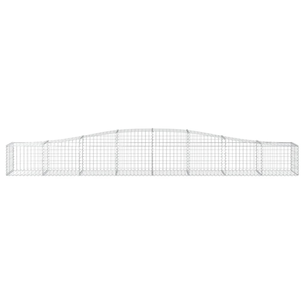 vidaXL Gabionen mit Hochbogen 3 Stk. 400x50x40/60cm Verzinktes Eisen