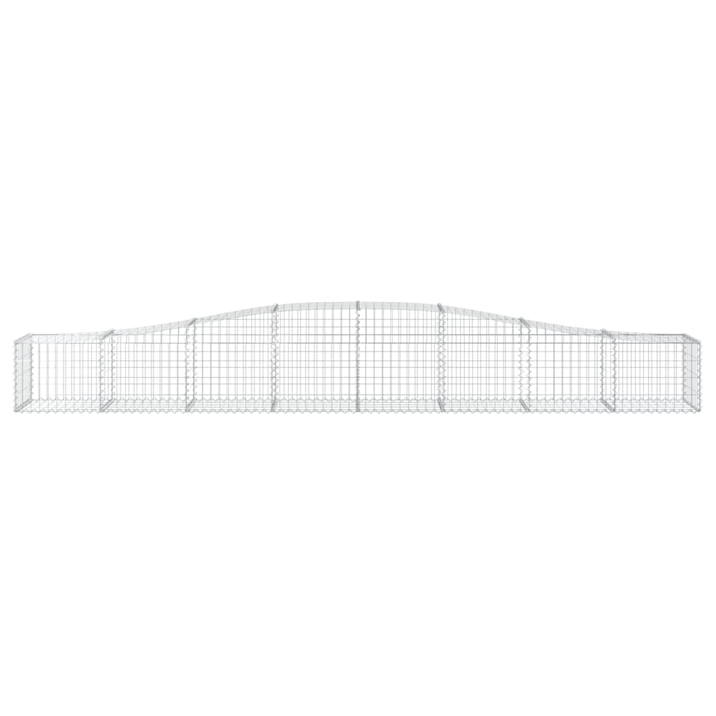 vidaXL Gabionen mit Hochbogen 4 Stk. 400x50x40/60cm Verzinktes Eisen