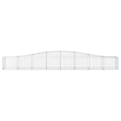 vidaXL Gabionen mit Hochbogen 4 Stk. 400x50x40/60cm Verzinktes Eisen