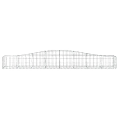 vidaXL Gabionen mit Hochbogen 9 Stk. 400x50x40/60cm Verzinktes Eisen