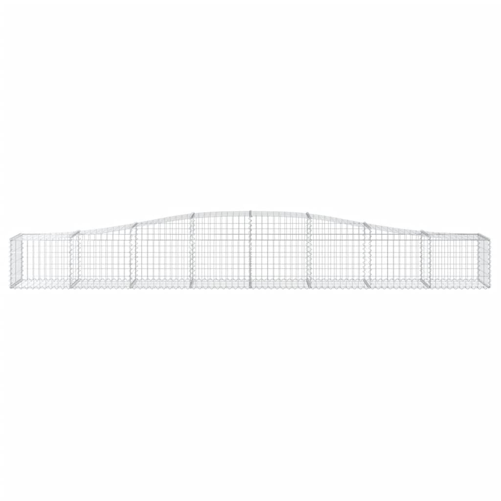 vidaXL Gabionen mit Hochbogen 10 Stk. 400x50x40/60cm Verzinktes Eisen