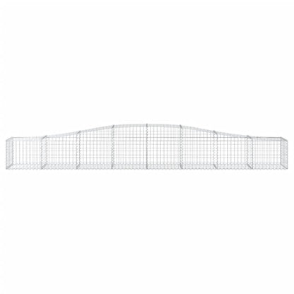 vidaXL Gabionen mit Hochbogen 10 Stk. 400x50x40/60cm Verzinktes Eisen