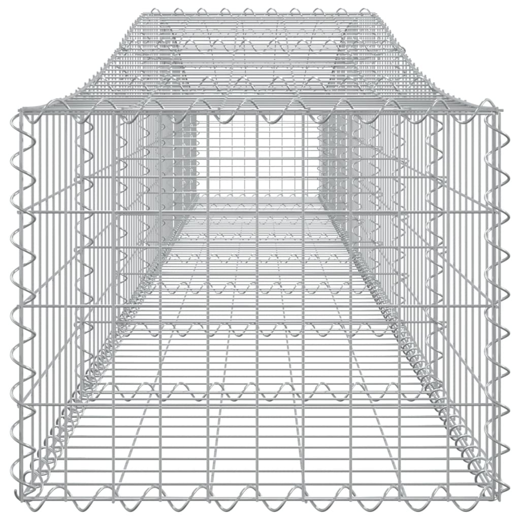 vidaXL Gabionen mit Hochbogen 10 Stk. 400x50x40/60cm Verzinktes Eisen
