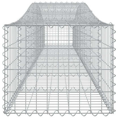 vidaXL Gabionen mit Hochbogen 10 Stk. 400x50x40/60cm Verzinktes Eisen