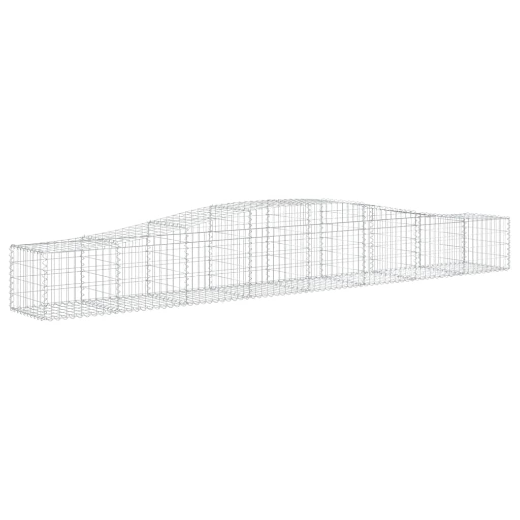 vidaXL Gabionen mit Hochbogen 20 Stk. 400x50x40/60cm Verzinktes Eisen