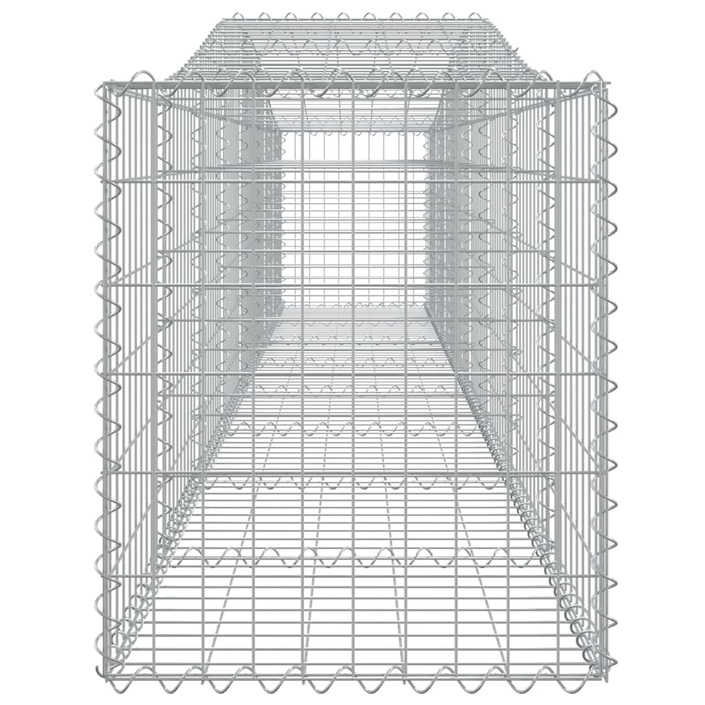 vidaXL Gabionen mit Hochbogen 8 Stk. 400x50x60/80cm Verzinktes Eisen