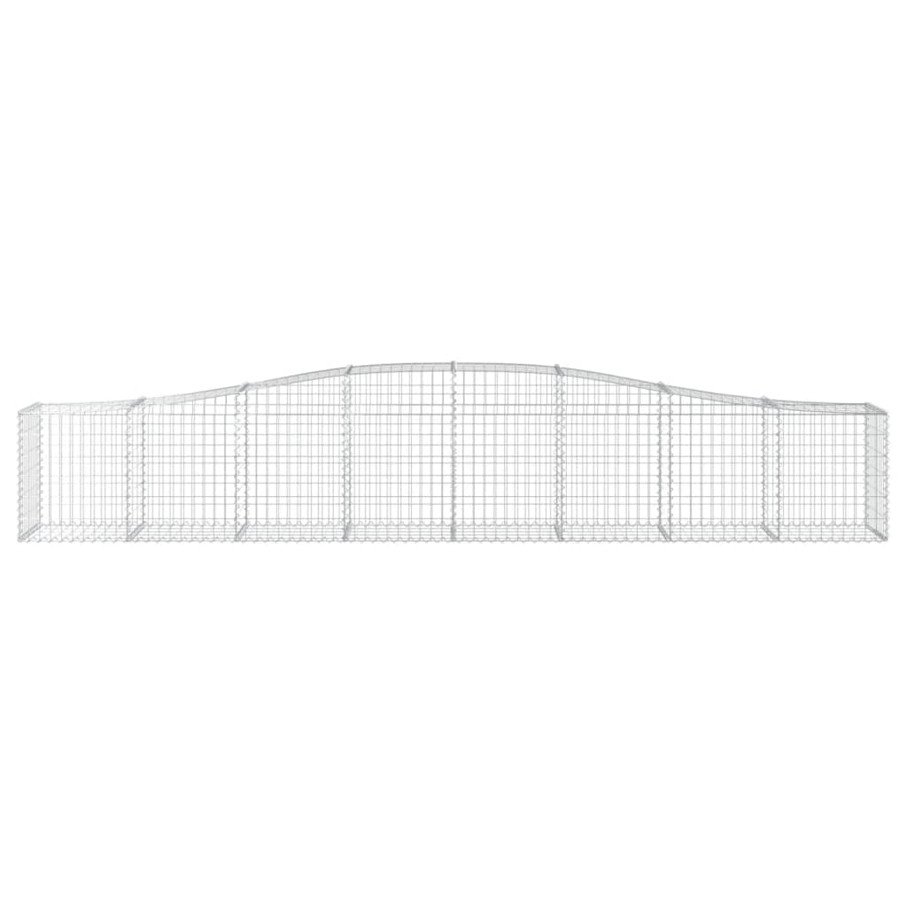 vidaXL Gabionen mit Hochbogen 25 Stk. 400x50x60/80cm Verzinktes Eisen
