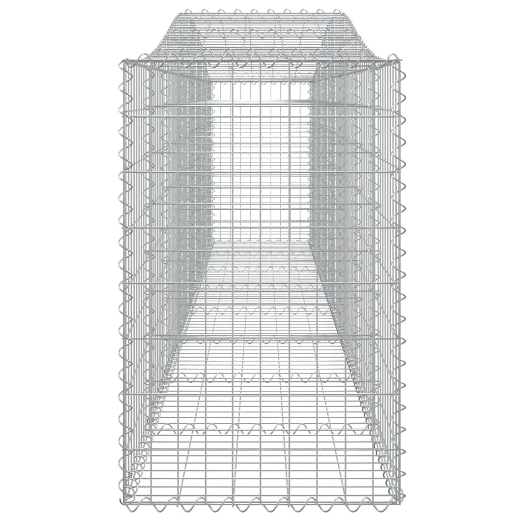 vidaXL Gabionen mit Hochbogen 2 Stk. 400x50x80/100cm Verzinktes Eisen
