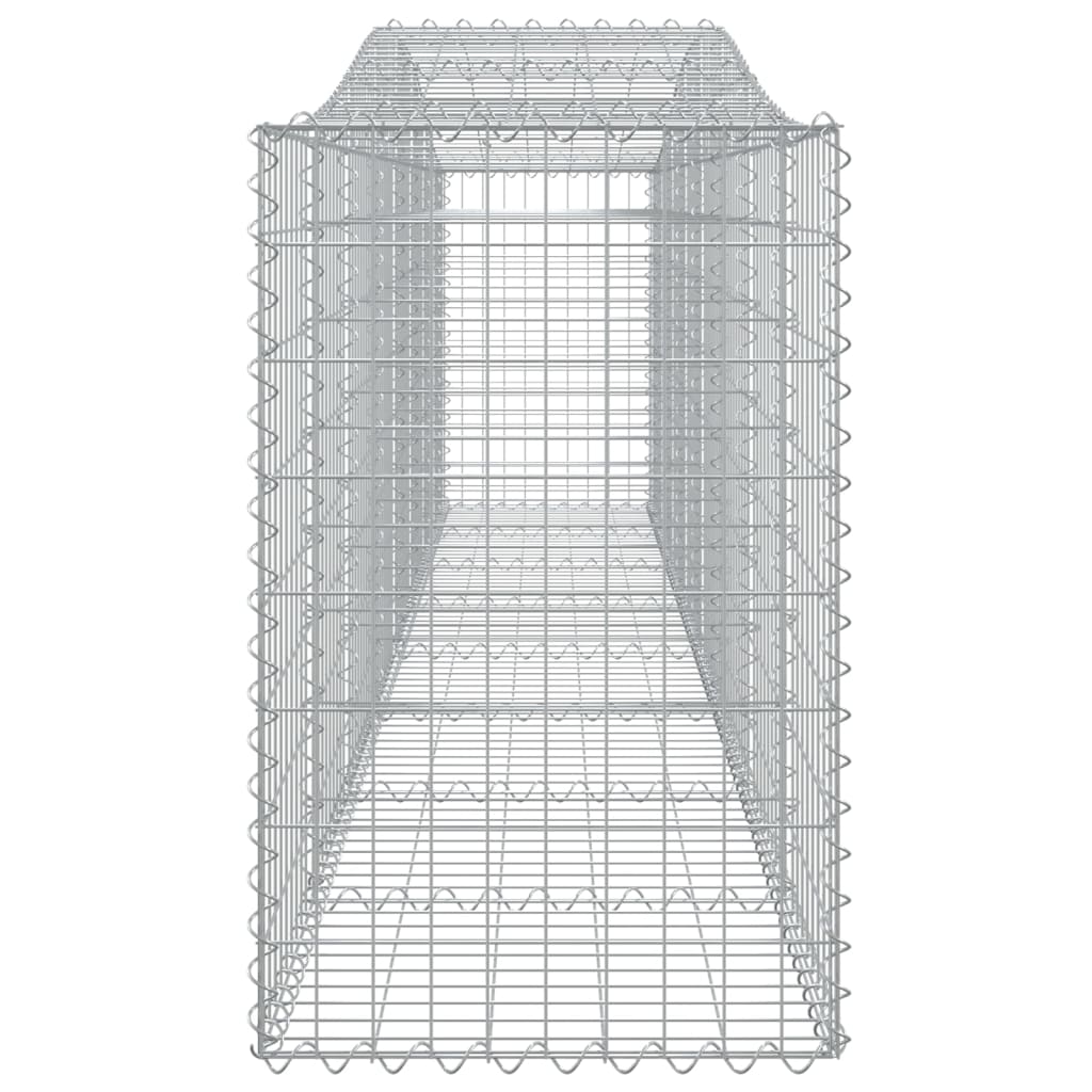vidaXL Gabionen mit Hochbogen 3 Stk. 400x50x80/100cm Verzinktes Eisen