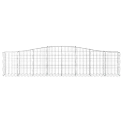 vidaXL Gabionen mit Hochbogen 7 Stk. 400x50x80/100cm Verzinktes Eisen