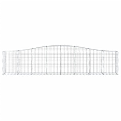 vidaXL Gabionen mit Hochbogen 9 Stk. 400x50x80/100cm Verzinktes Eisen