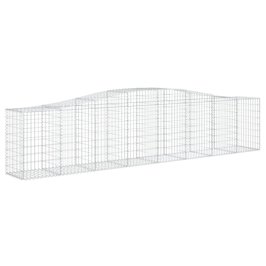 vidaXL Gabionen mit Hochbogen 20 Stk. 400x50x80/100cm Verzinktes Eisen