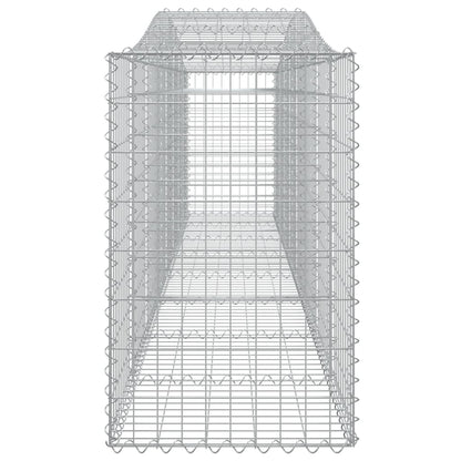 vidaXL Gabionen mit Hochbogen 20 Stk. 400x50x80/100cm Verzinktes Eisen