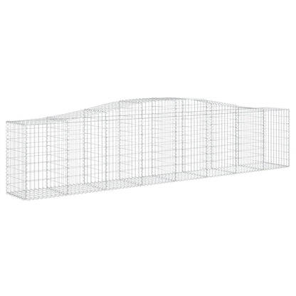 vidaXL Gabionen mit Hochbogen 25 Stk. 400x50x80/100cm Verzinktes Eisen