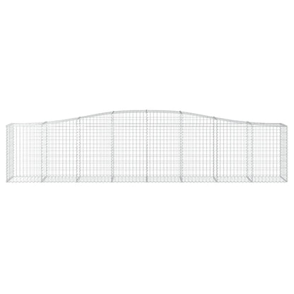 vidaXL Gabionen mit Hochbogen 25 Stk. 400x50x80/100cm Verzinktes Eisen