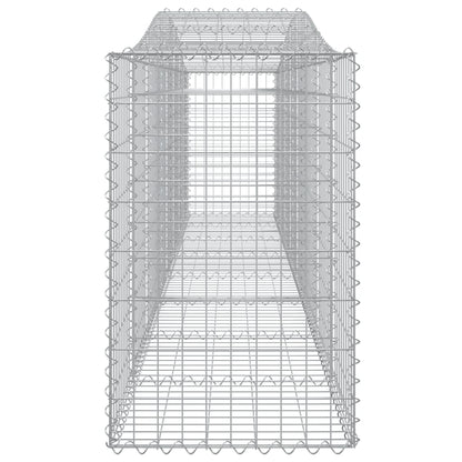 vidaXL Gabionen mit Hochbogen 25 Stk. 400x50x80/100cm Verzinktes Eisen