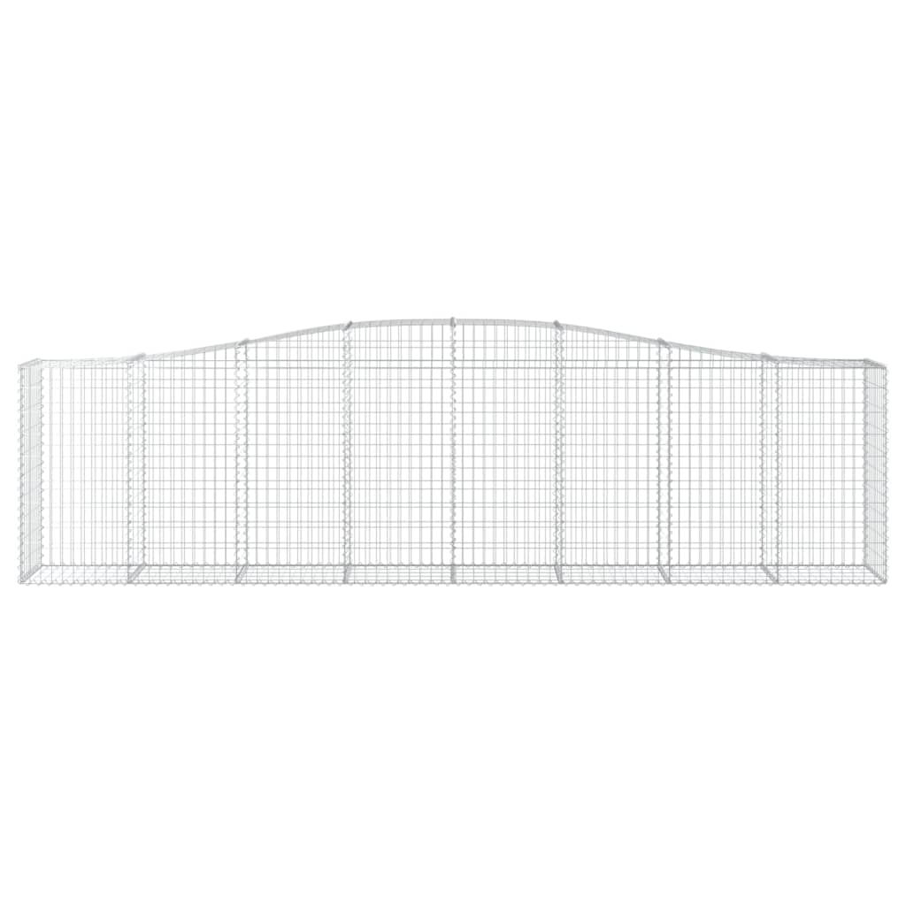 vidaXL Gabionen mit Hochbogen 5 Stk. 400x50x100/120cm Verzinktes Eisen