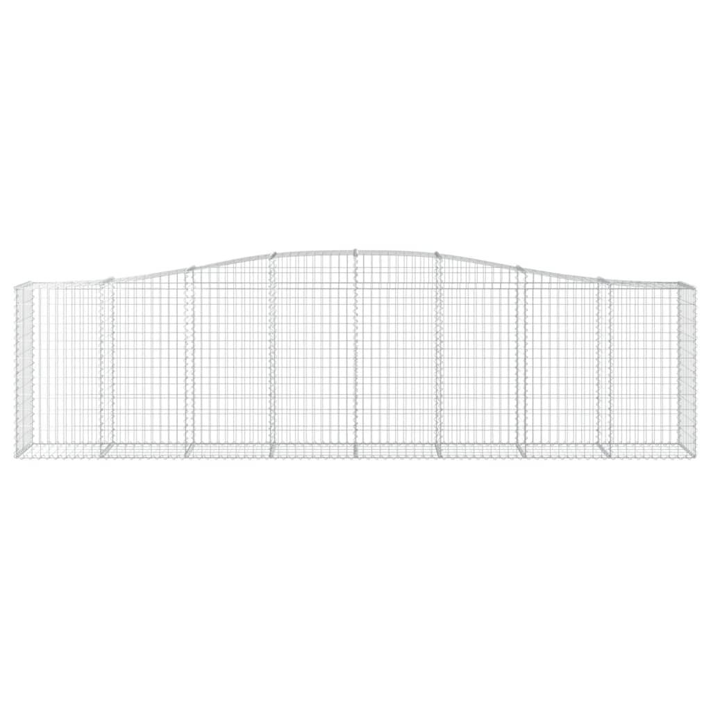 vidaXL Gabionen mit Hochbogen 6 Stk. 400x50x100/120cm Verzinktes Eisen