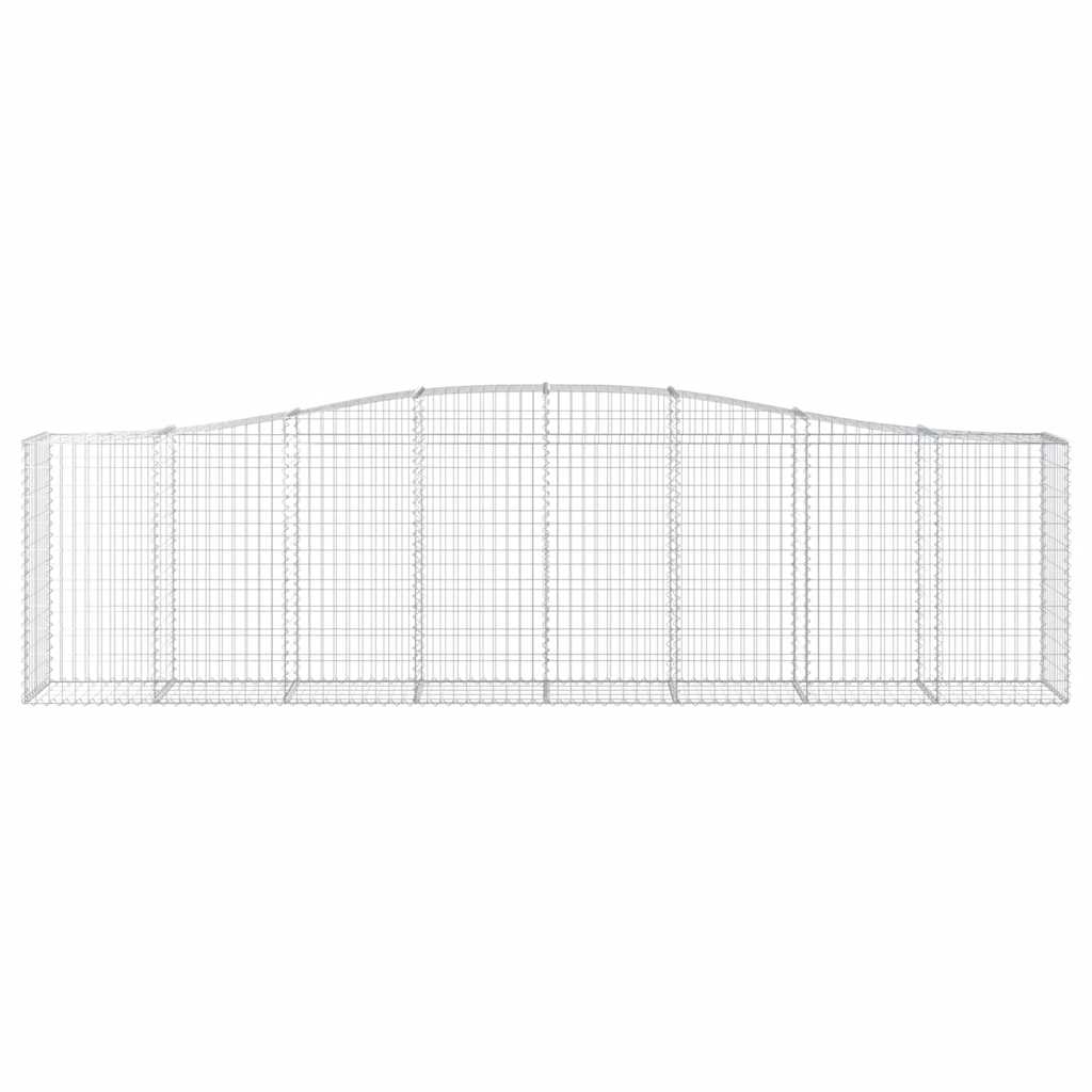 vidaXL Gabionen mit Hochbogen 9 Stk. 400x50x100/120cm Verzinktes Eisen