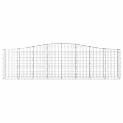 vidaXL Gabionen mit Hochbogen 9 Stk. 400x50x100/120cm Verzinktes Eisen