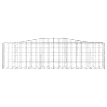 vidaXL Gabionen mit Hochbogen 15 Stk 400x50x100/120cm Verzinktes Eisen