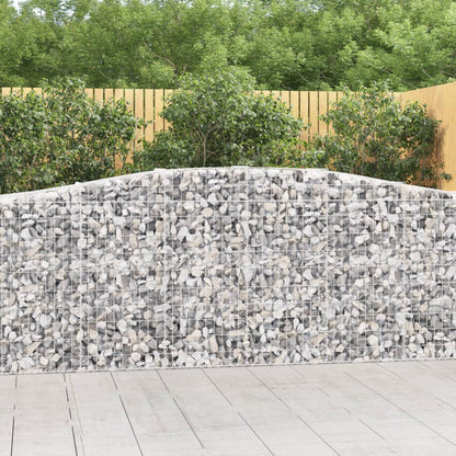 vidaXL Gabionen mit Hochbogen 15 Stk 400x50x100/120cm Verzinktes Eisen