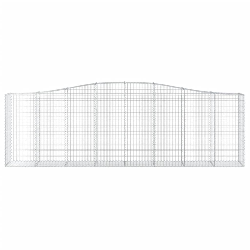 vidaXL Gabions avec arche 5 pcs 400x50x120/140cm Fer galvanisé