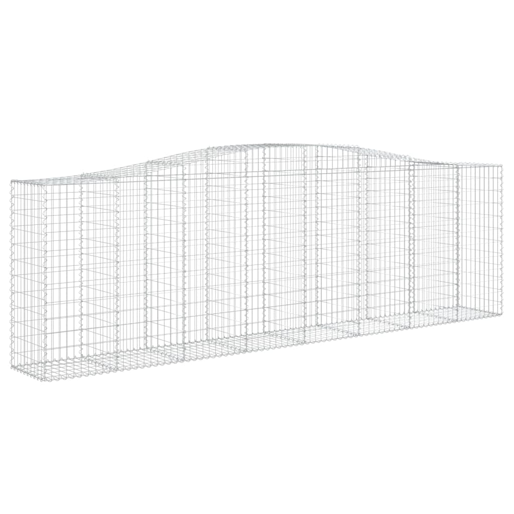 vidaXL Gabions avec arche 8 pcs 400x50x120/140 cm Fer galvanisé