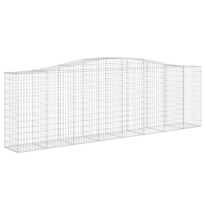 vidaXL Gabions avec arche 8 pcs 400x50x120/140 cm Fer galvanisé
