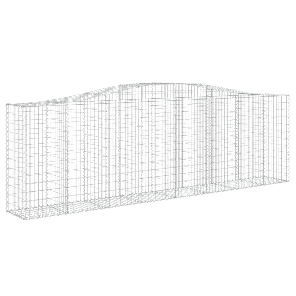 vidaXL Gabions avec arc en relief 10 pcs 400x50x120/140 cm Fer galvanisé