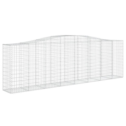 vidaXL Gabions avec arc en relief 10 pcs 400x50x120/140 cm Fer galvanisé