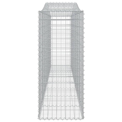 vidaXL Gabions avec arc en relief 10 pcs 400x50x120/140 cm Fer galvanisé