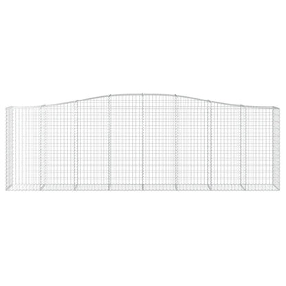 vidaXL Gabions avec arche 20 pcs 400x50x120/140 cm Fer Galvanisé