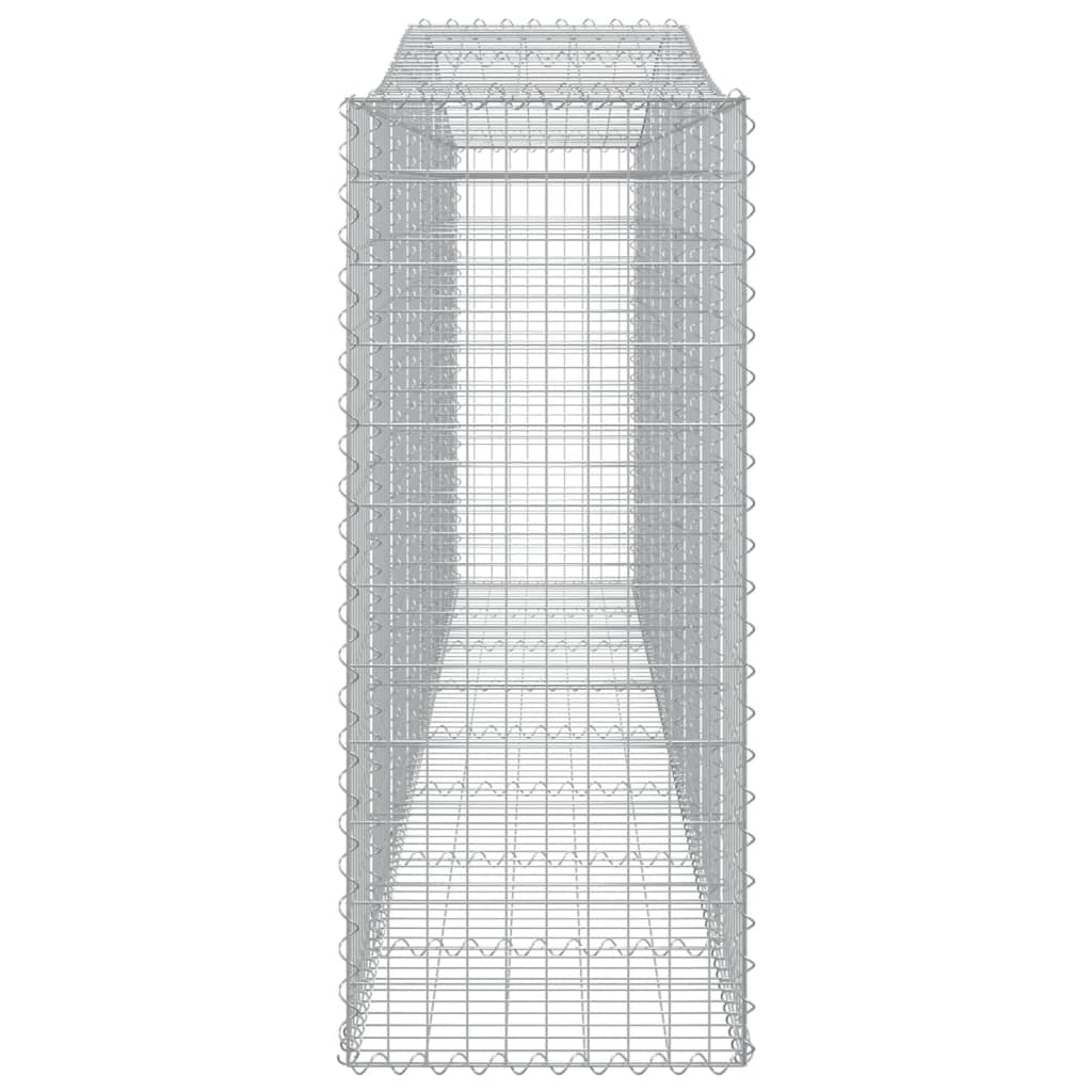 vidaXL Gabions avec arche 20 pcs 400x50x120/140 cm Fer Galvanisé