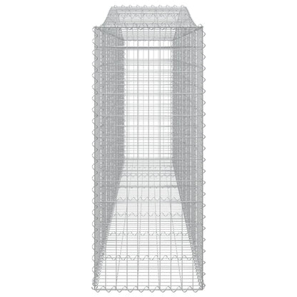 vidaXL Gabions avec arche 20 pcs 400x50x120/140 cm Fer Galvanisé