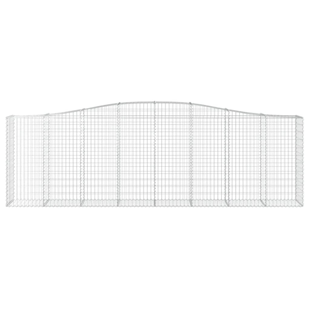 vidaXL Gabions à arche surélevée 25 pcs 400x50x120/140cm Fer galvanisé