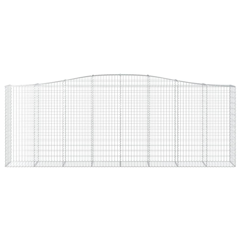 vidaXL Gabions avec arche 2 pcs 400x50x140/160cm Fer galvanisé