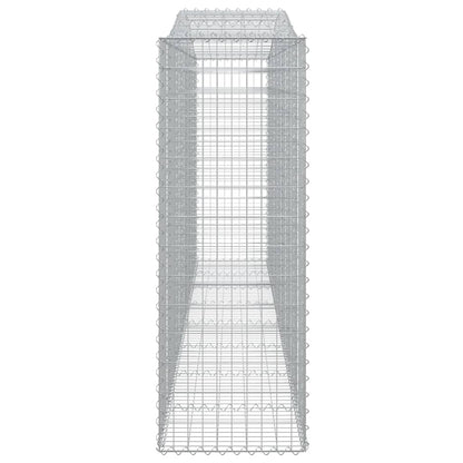 vidaXL Gabions avec arche 2 pcs 400x50x140/160cm Fer galvanisé