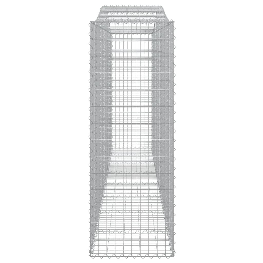 vidaXL Gabions à arc élevé 3 pcs 400x50x140/160 cm Fer galvanisé