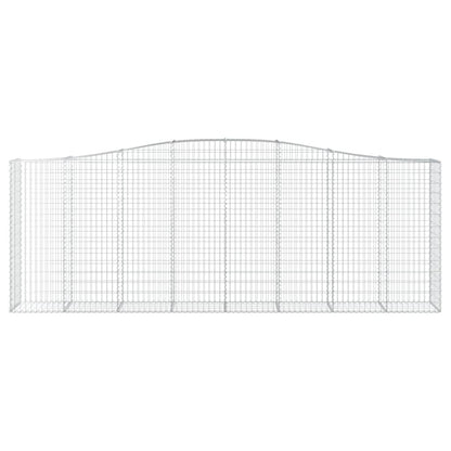 vidaXL Gabions avec arche 8 pcs 400x50x140/160cm Fer Galvanisé