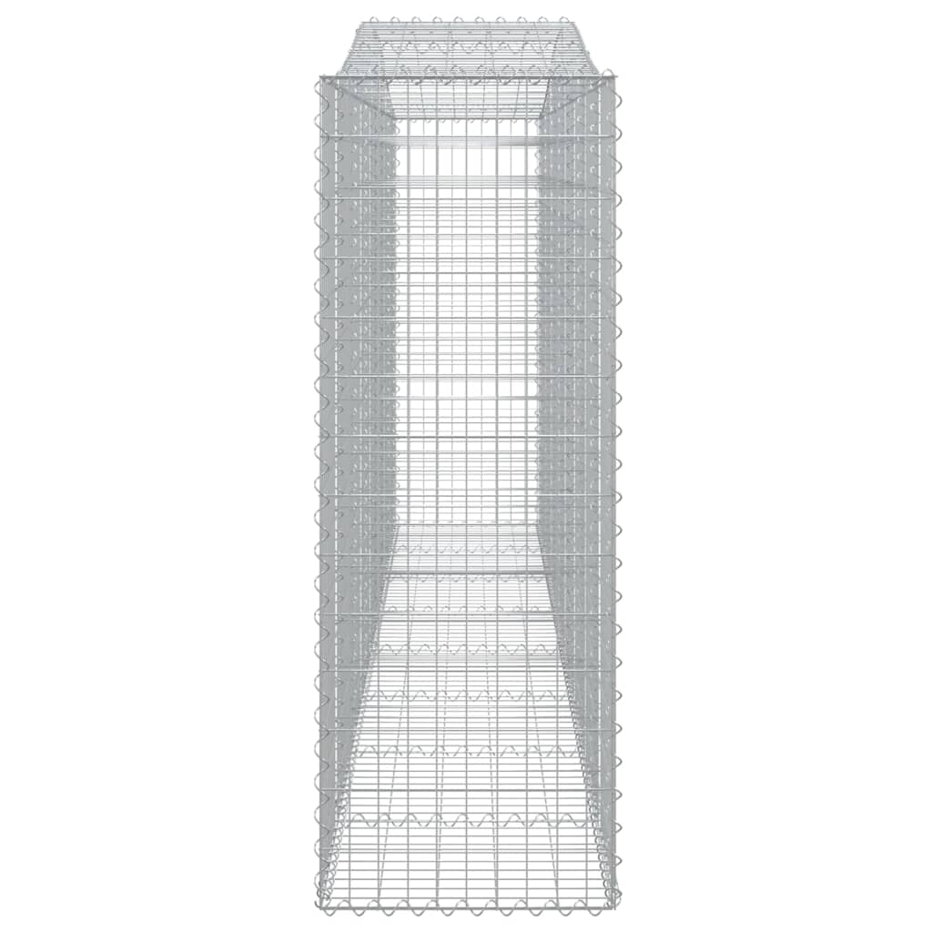 vidaXL Gabions avec arche 8 pcs 400x50x140/160cm Fer Galvanisé
