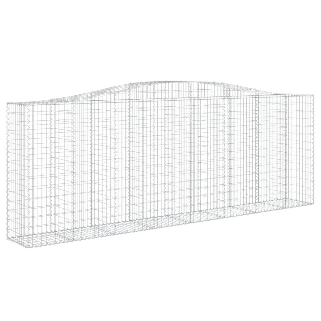 vidaXL Gabions avec arche haute 9 pcs 400x50x140/160cm Fer galvanisé
