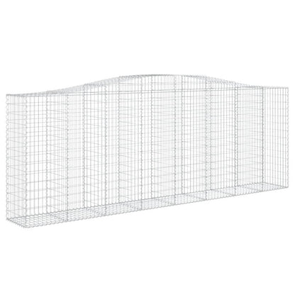vidaXL Gabions avec arche haute 9 pcs 400x50x140/160cm Fer galvanisé