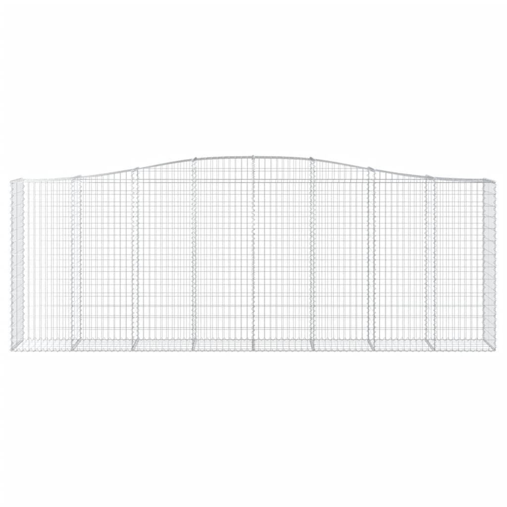 vidaXL Gabions avec arche haute 9 pcs 400x50x140/160cm Fer galvanisé
