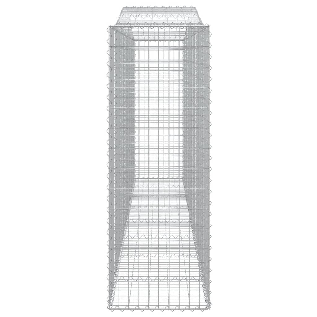 vidaXL Gabions avec arche haute 9 pcs 400x50x140/160cm Fer galvanisé