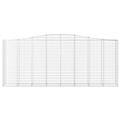 vidaXL Gabionen mit Hochbogen 2 Stk. 400x50x160/180cm Verzinktes Eisen