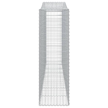 vidaXL Gabions avec arche surélevée 3 pcs 400x50x160/180 cm Fer galvanisé