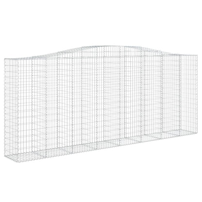 vidaXL Gabions avec arc surélevé 5 pcs 400x50x160/180cm Fer galvanisé