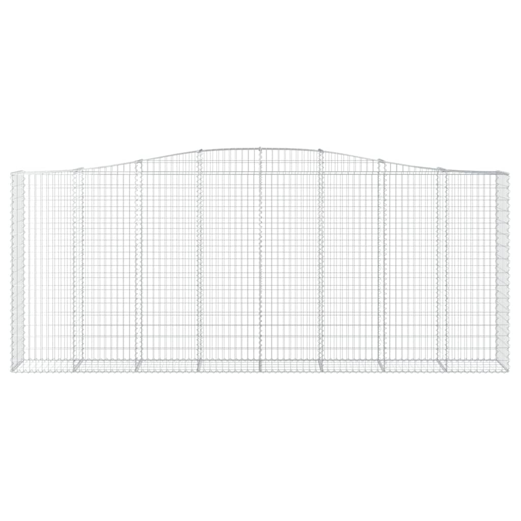 vidaXL Gabions avec arc supérieur 6 pcs 400x50x160/180cm Fer galvanisé