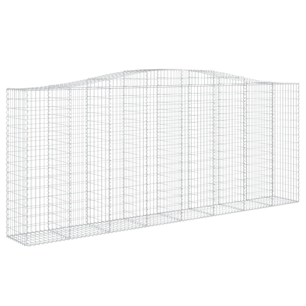 vidaXL Gabions avec arche 7 pcs 400x50x160/180cm Fer galvanisé
